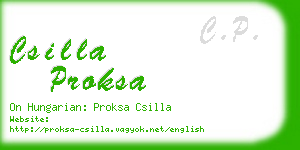 csilla proksa business card